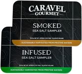 Sea Salt Gift Set - Infused & Smoked Salt Sampler Collections - 12 Flavors with Reusable Tins - Great Gifts for Everyone - by Caravel Gourmet