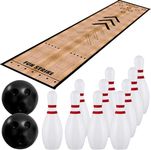 Mini Bowling Set, Bowling Pins & Ball Game Set,Bowling Alley Toy with Lane,Portable Bowling Set for Family Fun, Perfect for Indoor & Outdoor Play