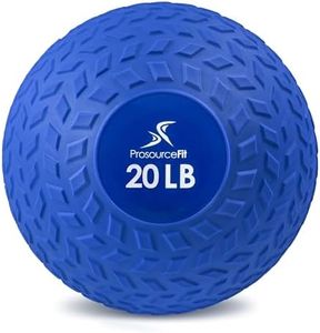 ProsourceFit Slam Medicine Ball, Tread Textured Grip Dead Weight Balls for Strength and Conditioning Exercises, Cardio and Core Workouts, 20lb, Blue