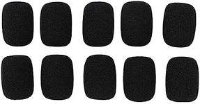 10 Pack Black Foam Mic Cover, Micro