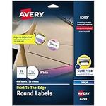Avery Matte White Round Labels, Sur