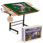 JoyBerri Jigsaw Puzzle Table/Rollin