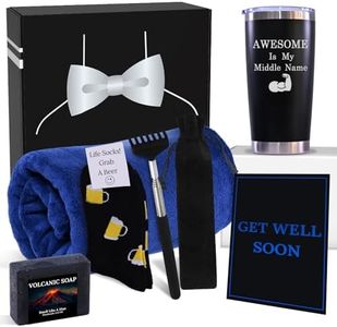GOLDMUS Get Well Soon Gifts for Men - Care Package for Men and Get Well Gifts for Men After Surgery. Inspirational Gift Baskets for Men, Encouragement Gift Box for Men