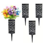 Cemetery Vases with Spikes, Memorial Day Flower Holder for Cemetery Decoration, Hollow Cemetery Cone Vase, for Outdoor Grave Headstone Decor (4PCS)