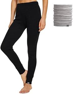 MERINNOVATION Merino Wool Base Layer Pants for Women 100% Merino Wool Thermal Underwear Bottom Elastic Mid Weight