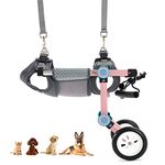 WRRAC-Shower Stool Mobility Pet Dog Wheelchair Cart Full Support 2 Wheel Adjustable for Small Dog Hind Legs Rehabilitation,Easy Assemble