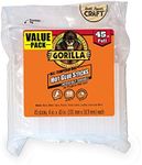 Gorilla Hot Glue Sticks, Full Size, 4" Long x .43" Diameter, 45 Count, Clear, Bonds: Wood, Metal, Glass, Plastic, Floral, Fabric, Leather, Foam, and More (Pack of 1 with 45 Glue Sticks per pack)