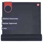 Manduka PRO Yoga Mat – Premium 6mm Thick Travel Mat, High Performance Grip, Ultra Cushioning for Support and Stability in Yoga, Pilates, Gym and Any General Fitness, Midnight 71" x 26"