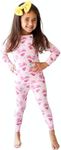 Posh Peanut Classic Girls Pajamas - Footless Girls PJs Made of Lightweight, Breathable Viscose from Bamboo - 2 Piece Kids Pajamas - Soft Long Sleeve Pajamas for Girls (5 Years) Rainbow Hearts