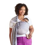 LÍLLÉbaby Ring Sling Baby Wrap Carrier | Made for Versatile Babywearing | Support Wrap for Mother's | Holds Babies from 7-33 lbs (Nimbus Clouds)