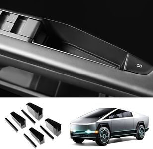 KSGMFED Door Handle Storage Organizer Compatible with Tesla Cybertruck 2024 2023,12PCS Door Side Storage Box Handle Inserts for Cyber Truck Inner Door Accessories,Car Storage Space by Handle Pocket