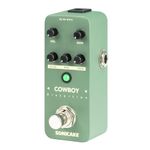 SONICAKE QSS-25 Cowboy Distortion Guitar Pedal, Mini High Gain Distortion Pedal for Electric Guitar and Bass, 2 Modes, Heavy Duty Metal Footswitch, True Bypass