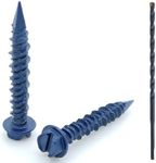 100 Qty 3/16" x 1-1/4" Hex Head Diamond Tip Concrete Screws to Anchor Masonry, Block & Brick (BCP486)