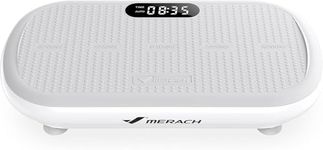 MERACH Powerful Vibration Plate Exercise Machine for Weight Loss and Shaping, 13 mm Large Amplitude, 200 kg Weight Capacity, Silicone Pedal, Built-in Bluetooth Speaker (Grey)