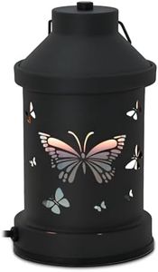 Eandisom Candle Warmer Lamp Timer- Butterfly Candle Warmer lanterns Vintage for Jar Candles Compatible with Candle Large Jar Metal Candle Lamps