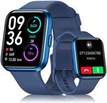 Smart Watch for Women Men, Smart Watch (Answer/Make Call),1.8" Full Touch Alexa Built-in Fitness Watch with Sleep/Stress Monitor, IP68 Waterproof Smartwatch for Android iOS (Blue)