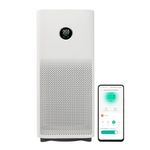 Xiaomi 4 Smart Air Purifier, Negative Air Ionizer, True HEPA Filter, traps 99.99% Viruses, covers up to 516 Sq Ft., Fast Purification in 7 Mins, Smart App Control, Alexa and GA