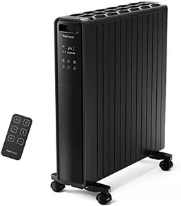 Pro Breeze® 2000W Oil Free Radiator with 24H Timer, Digital LED Display, Remote Control, Thermostat and Safety Cut-Off
