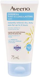 Aveeno Dermexa Fast & Long Lasting Fragrance Free Body Balm Soothe & Moisturise Dry Itchy Sensitive Eczema Prone Skin 75mL