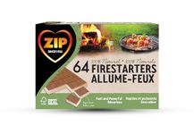 ZIP Firestarters 100% Natural Fast & Powerful Odorless 64 Count