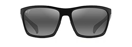 Maui Jim Men's Makoa Polarized Sport Sunglasses, Gloss Black, Large