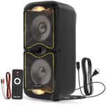 Dolphin SP-212RBT Portable Bluetooth Party Speaker with Lights and PA System with Expandable Battery