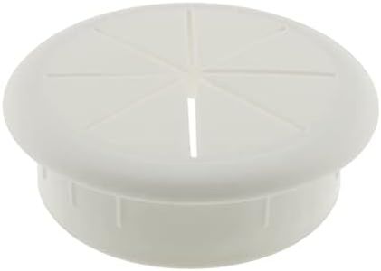 WELWIK 60mm Flexible Desk Cord Grommet Cable Wire Hole Cover Flexible Desk Cord Grommets Wire Organizer Hole Cover for Managing and Hiding Office PC Desktop Cable, White