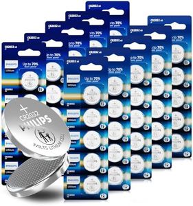 PHILIPS CR2032 Lithium 3V Coin Battery,50 Count CR 2032 Batteries
