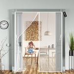 Magnetic Screen Door,Magnets Anti Mosquito Fly Curtain Door Screens Nets 190x270cm(75x106inch) Seal Automatically Anti Mosquito for Balcony Kitchen Doors Sliding Glass Doors/Front Back Doors - White