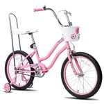 JOYSTAR 20 Inch Kids Bike for Girls Ages 6-12 Years 20" Wheels Kids Girl Cruiser Bicycle with Handbrake and Coaster Brakes Classic Frame Shape with Low Stand-Over Height Kickstand Included Pink