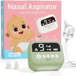 HEYVALUE Hospital Grade Nasal Aspirator for Baby, Nose Sucker with 9 Levels Suction, Night Light and Nursery Rhyme Soothing, Electric Nose Suction for Baby with Food-Grade Silicone Tips, Green