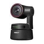 OBSBOT Tiny PTZ 4K Webcam, AI Powered Framing & Autofocus, 4K Video Conference Camera with Dual Omni-Directional Microphones, Auto tracking with 2 axis gimbal,HDR,60 FPS,Low-Light Correction,Streaming