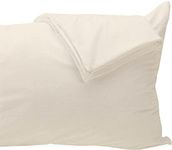 Edenwald Pack of 4, 100% Water Resistant Pillow Protector Terry Cotton, Beige (18"x28"), Zippered Closure, Complete Protection Against Water Spills, Dust Mites, Bedbugs and Allergens