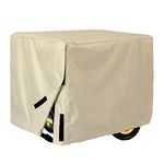 Porch Shield Waterproof Universal Generator Cover 35 x 26 x 28 inch, for Most Generators 5000-12000 Watt, Light Tan