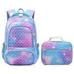 BLUEFAIRY Girls Backpack with Lunch
