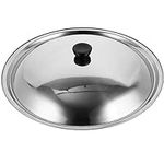 BESTOYARD Stainless Steel Pot Lid Cooking Pot Lid Skillets Woks Lid Frying Pan Cover Kitchen Cookware Lid Protector Replacement 34cm