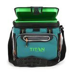 Arctic Zone Titan Deep Freeze Cooler - 16 Can Zipperless Hardbody Cooler - Pine Green Cooler with Deep Freeze Insulation, HardBody Liner, and SmartShelf