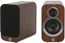 Q ACOUSTICS 3010i Compact Bookshelf Speakers Pair English Walnut - Featuring 2-way Reflex Enclosure Type, 100mm (4") Bass Driver, and 22mm (0.9") Tweeter - Stereo Hifi/Passive Speakers