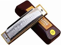 Folkmaster 1072 Harmonica Standard Beginner Diatonic Blues Gaita 10 Holes A B C D E F G Ab Bb Db Eb F# Musical Instrument(key of E)