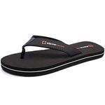 Alpine Swiss Mens Flip Flops Beach Sandals EVA Sole Comfort Thongs Obsidian Black 15 M US