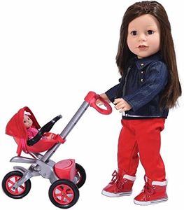 Bye Bye Baby Doll Stroller Play Set for 18 inch Dolls - Great for American Girl Dolls and Doll Accessory Set
