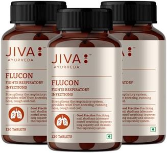 Jiva Flucon Tablet 500mg 360 Tablet for Strengthens Respiratory System, Helps Fight Cough and Cold - 120 Tablet (Pack of 3)