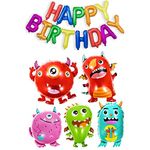 Atpata Funky Monster/Alien Theme Party Supplies for Kids Monstrous Birthday Party Decorations (Happy Monster Birthday)