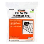 U-Haul Full Pillow Top Mattress Bag - Moving and Storage Protection for Mattress or Box Spring (Fits Mattresses up to 17" Thick) - 54" x 94" x 17"