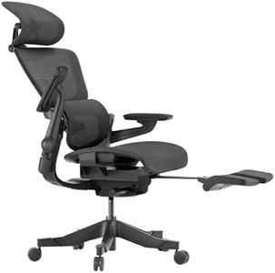 HINOMI H1 Pro V2 High Back Ergonomic Office Chair with 3D Lumbar Support, Built-in Leg Rest for Gaming,suitable as Home Office Chair and Computer Chair (Black, Large)