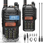 Baofeng UV-9G GMRS Radio (2 Pack), IP67 Waterproof Outdoors Two Way Radios, Long Range Rechargeable with Programming Cable and RA-MD2 Antennas, GMRS Repeater Capable, Support Chirp