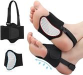 Foot Arch Support for Women Men - 2 Pack Arch Support Brace for Plantar Fasciitis Soothing, with Orthotic Support Gel Pad & Non-Slip Adjustable Band for Flat High Fallen Arch Foot Care (Large)