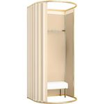 Ainbonte Portable Changing Room, Clothing Store Dressing Room, Privacy Protection Standing Mobile Fitting Room, for Boutiques, Centre Mall and Offices, 200x100x95cm (Beige)