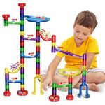 LOYO Marble Run Toy, Marble Runs STEM Educational Learning Toy, Marble Race Coaster Construction Railway Building Blocks Toy for Boys Girls 4 5 6 7 8 + Year Old