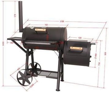 CosmoGrill XXXL Charcoal BBQ Smoker – Extra Large Outdoor Grill